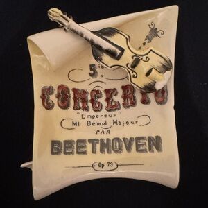 Vintage Beethoven Concerto Decorative Trinket Plate